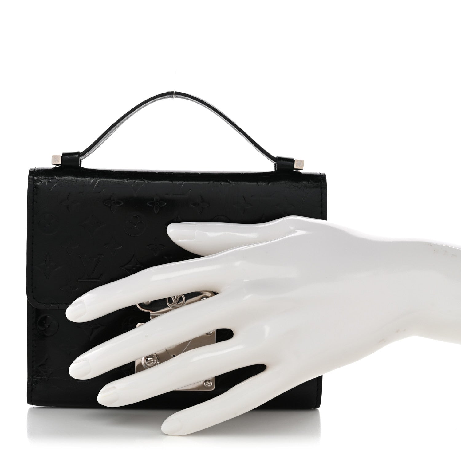 Louis Vuitton Vernis Glace Anouchka PM Wallet Black