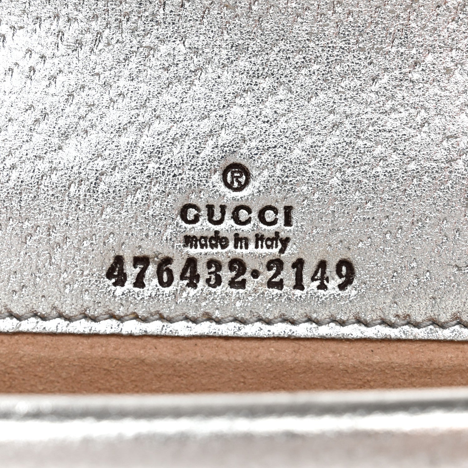 Gucci Metallic Calfskin Super Mini Dionysus Shoulder Bag Silver