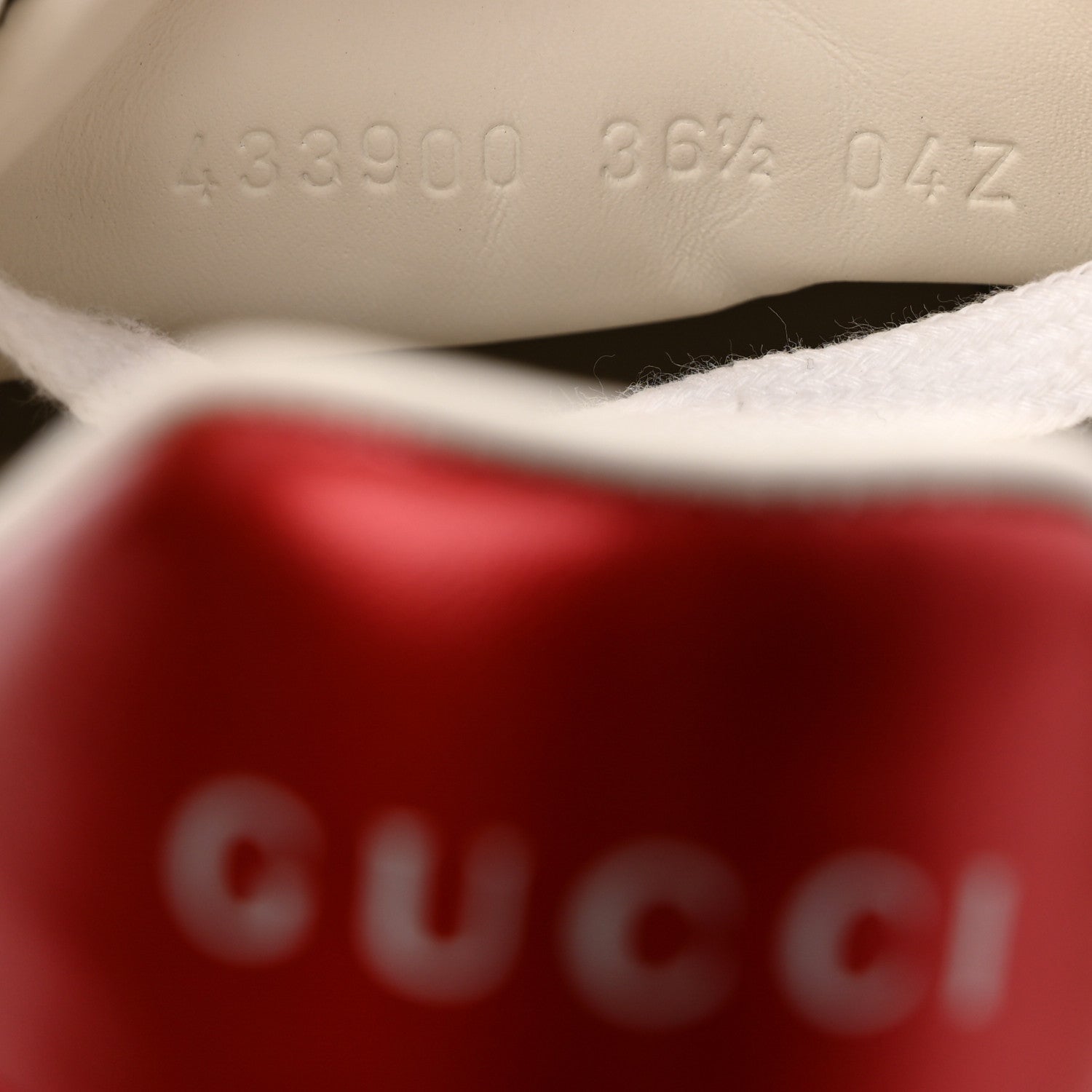 Gucci GG Supreme Monogram Strawberry Web Womens Ace Sneakers 36.5 Beige Multicolor Red Green