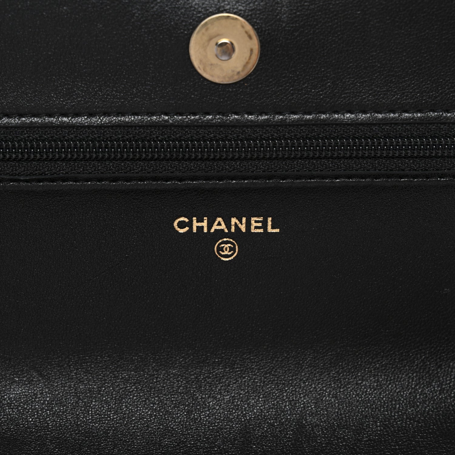 Chanel Lambskin Quilted Chanel 19 Wallet On Chain WOC Black
