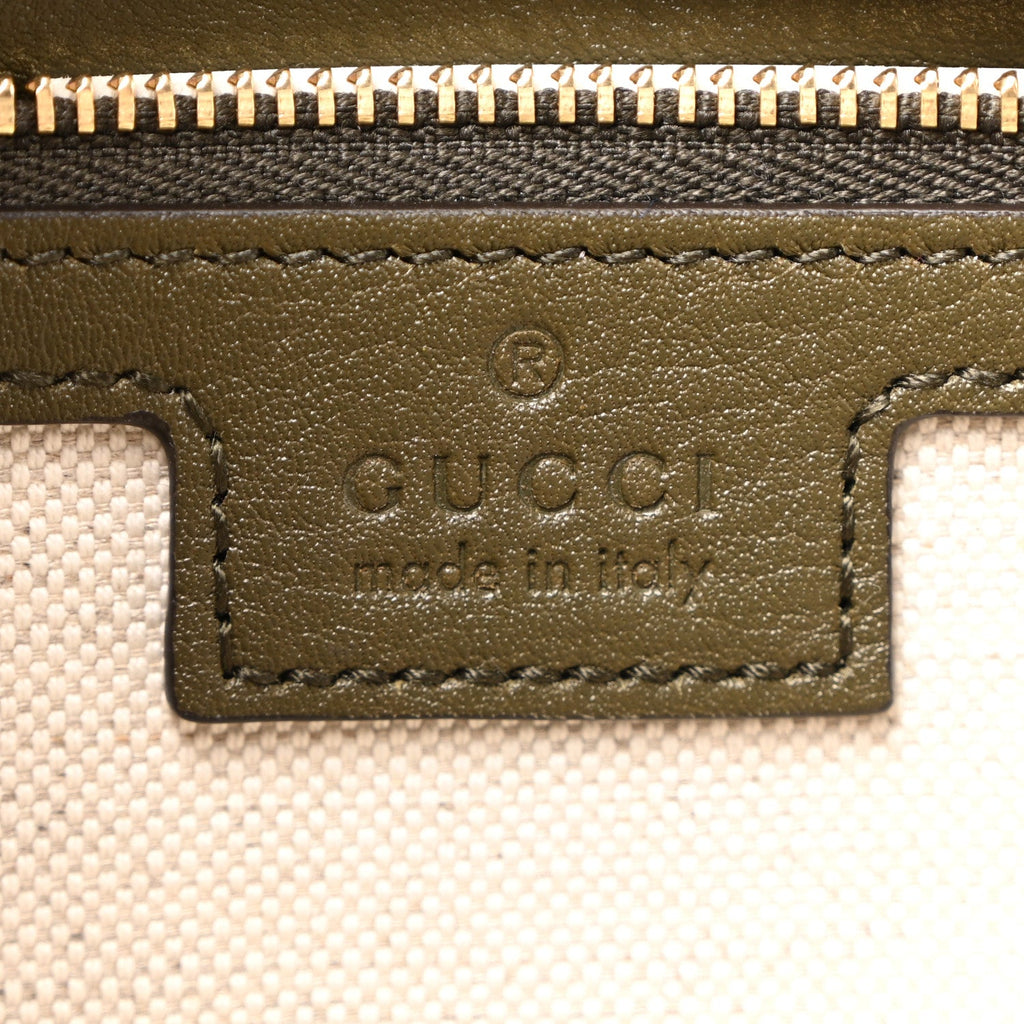 Gucci Roxy Calfskin Medium Blondie Top Handle Bag Forest Green