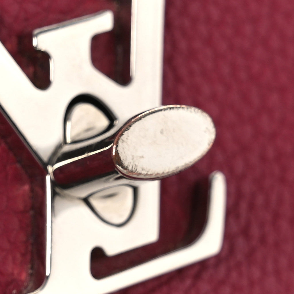 Louis Vuitton Calfskin My Lockme Chain Pochette Lie De Vin Etain Creme