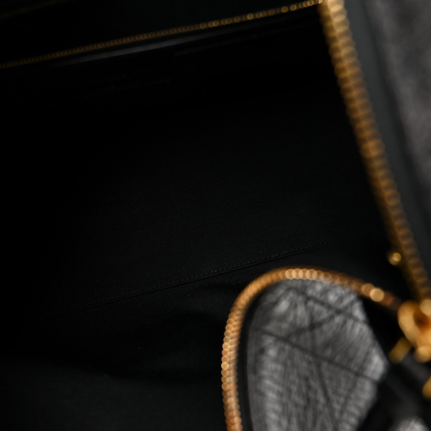 Christian Dior Crinkled Calfskin Macrocannage Large Voyage Bag Black
