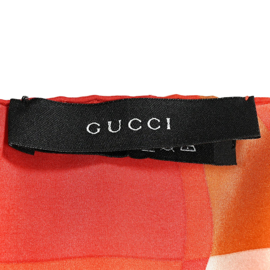Gucci Silk Twill Floral Square Scarf Multicolor