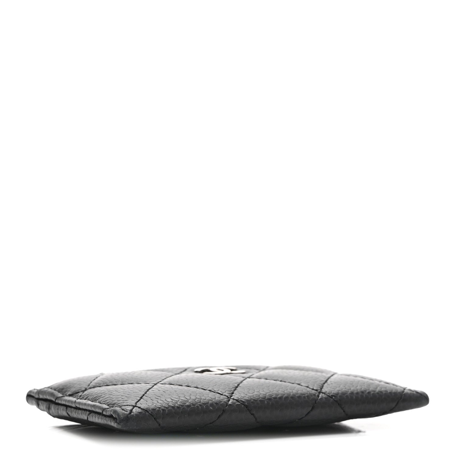 Caviar Quilted Card Holder Black