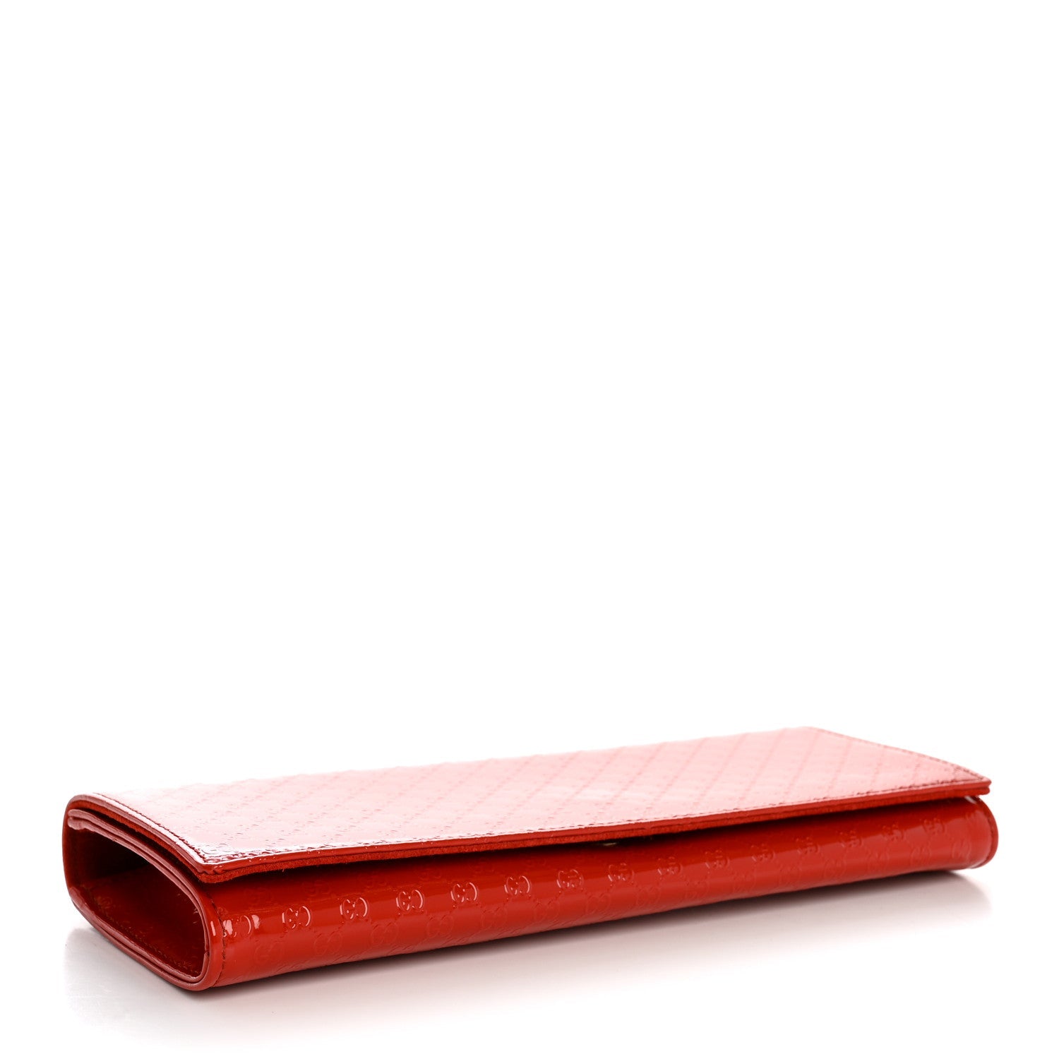 Gucci Patent Microguccissima Small Broadway Clutch Red