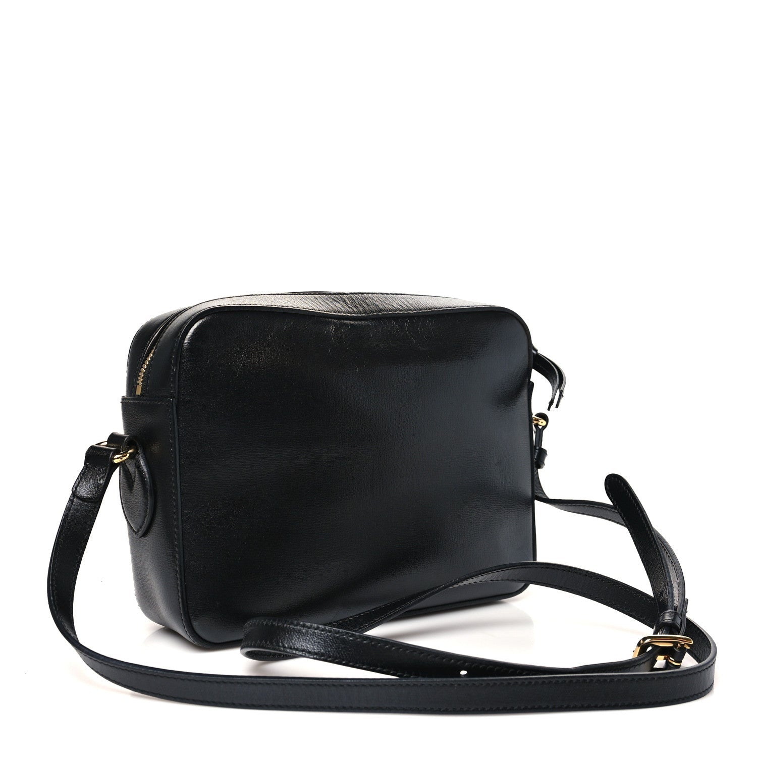 Gucci Textured Calfskin Small Horsebit 1955 Shoulder Bag Black