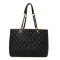 Chanel Caviar Quilted Grand Shopping Tote GST Black