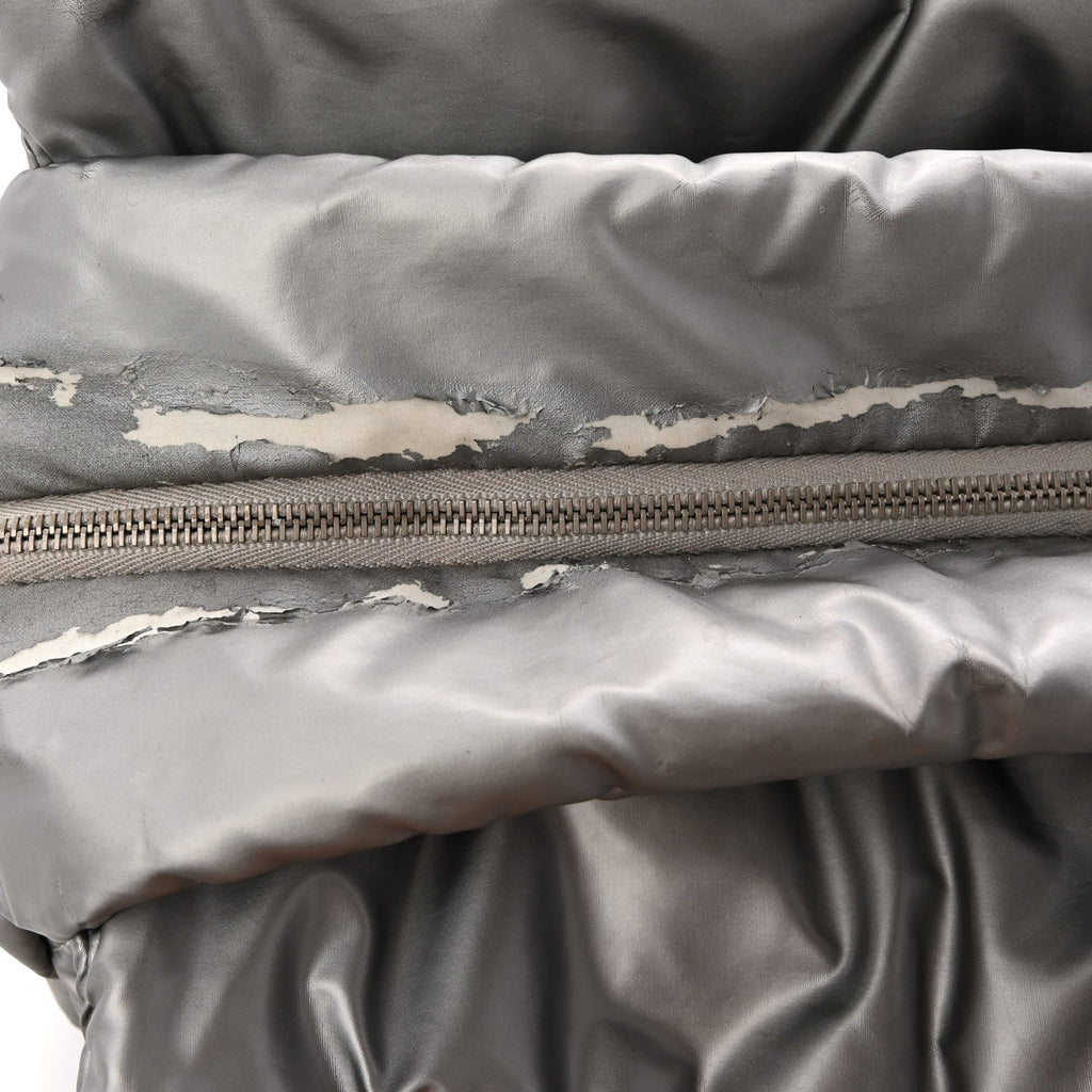 Chanel Nylon Coco Cocoon Zipped Tote Silver