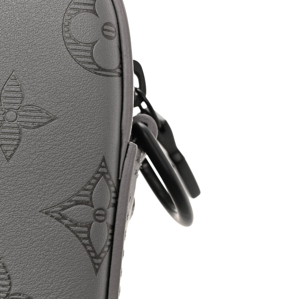 Louis Vuitton Calfskin Monogram Shadow Trio Messenger Anthracite Gray