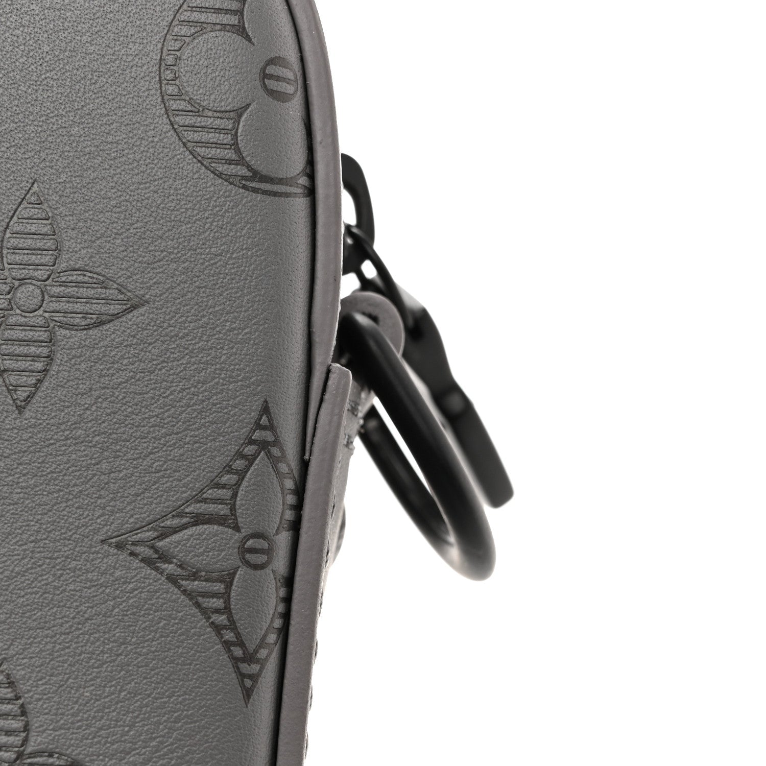 Louis Vuitton Calfskin Monogram Shadow Trio Messenger Anthracite Gray