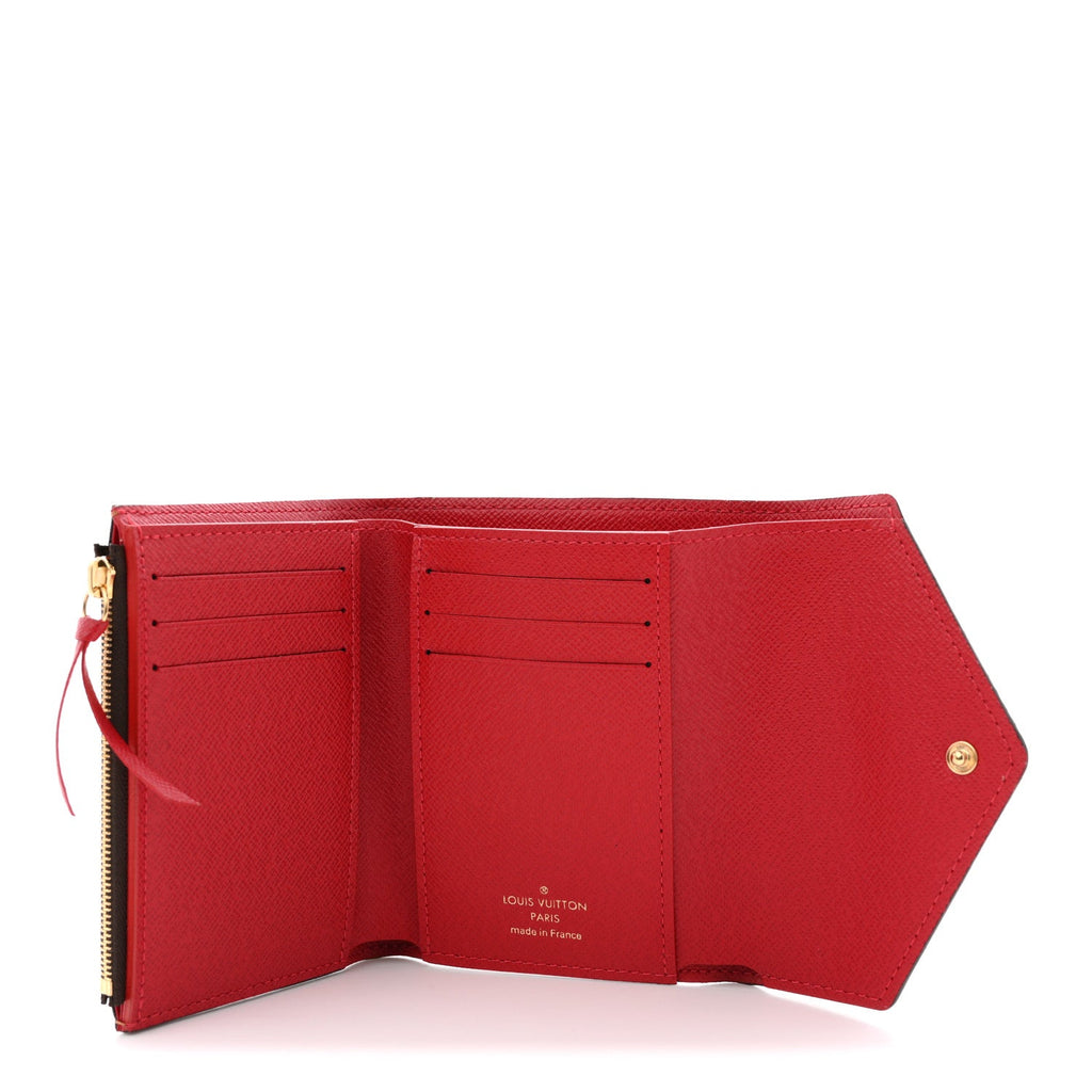 Louis Vuitton Damier Ebene Victorine Wallet Red