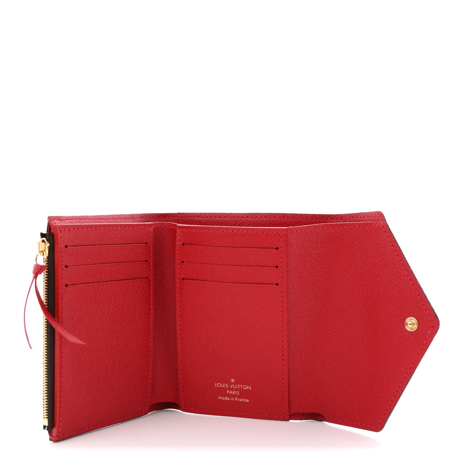 Louis Vuitton Damier Ebene Victorine Wallet Red