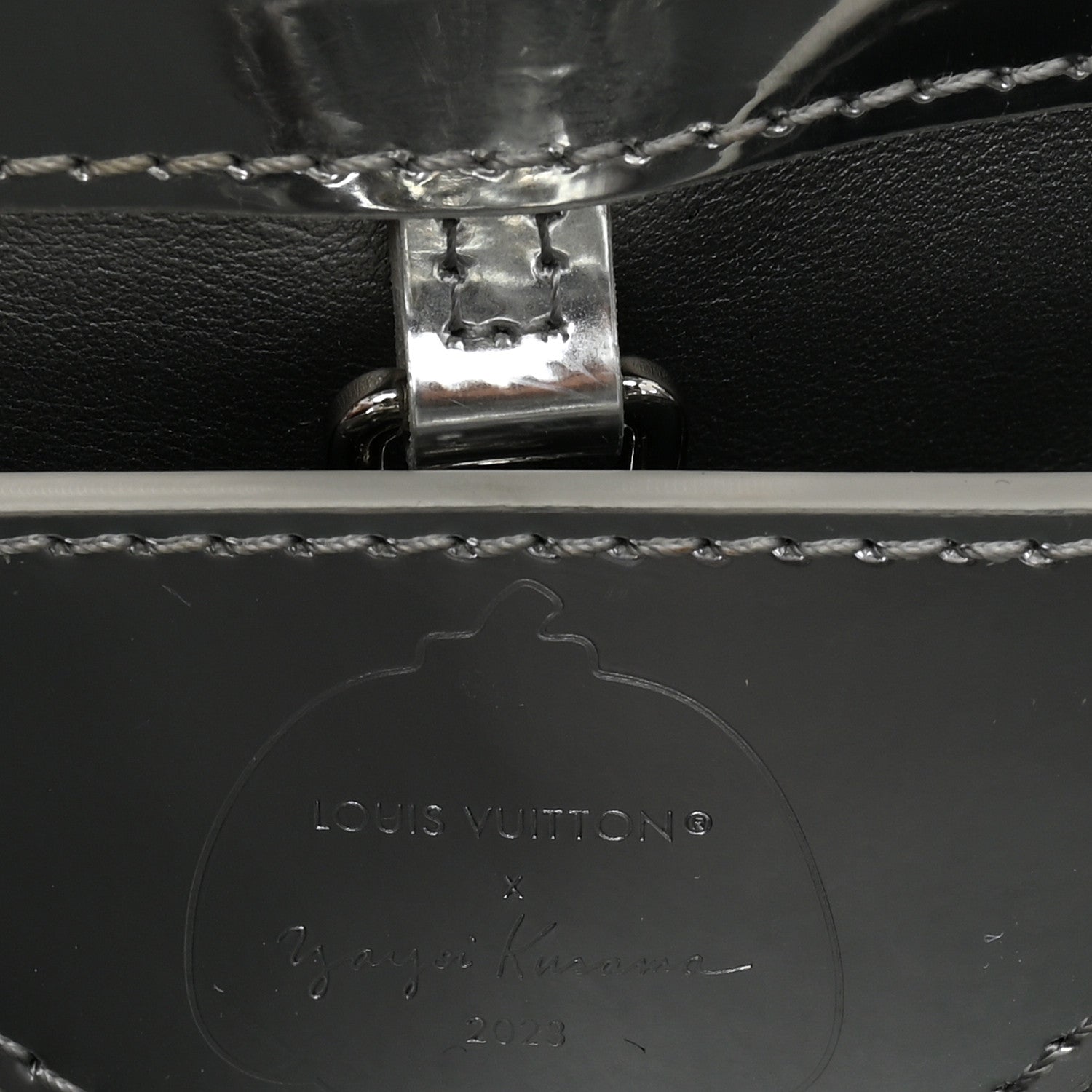Louis Vuitton LV X YK Metallic Taurillon Brass Metal Dots Capucines BB Silver