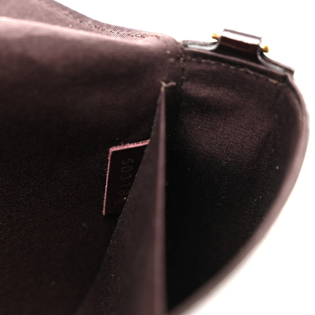 Louis Vuitton Vernis Pochette Felicie Chain Wallet Amarante