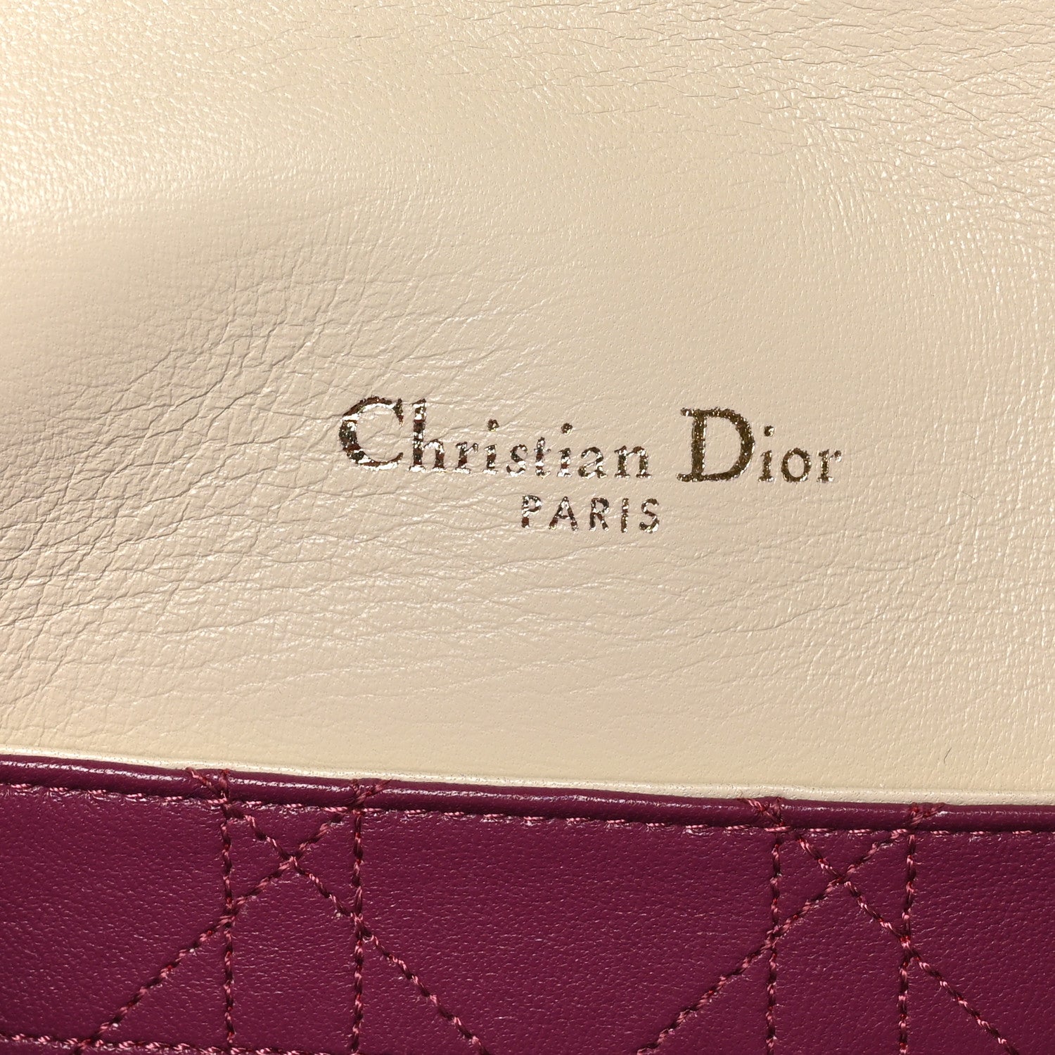 Christian Dior Tweed Medium Miss Dior Flap Beige