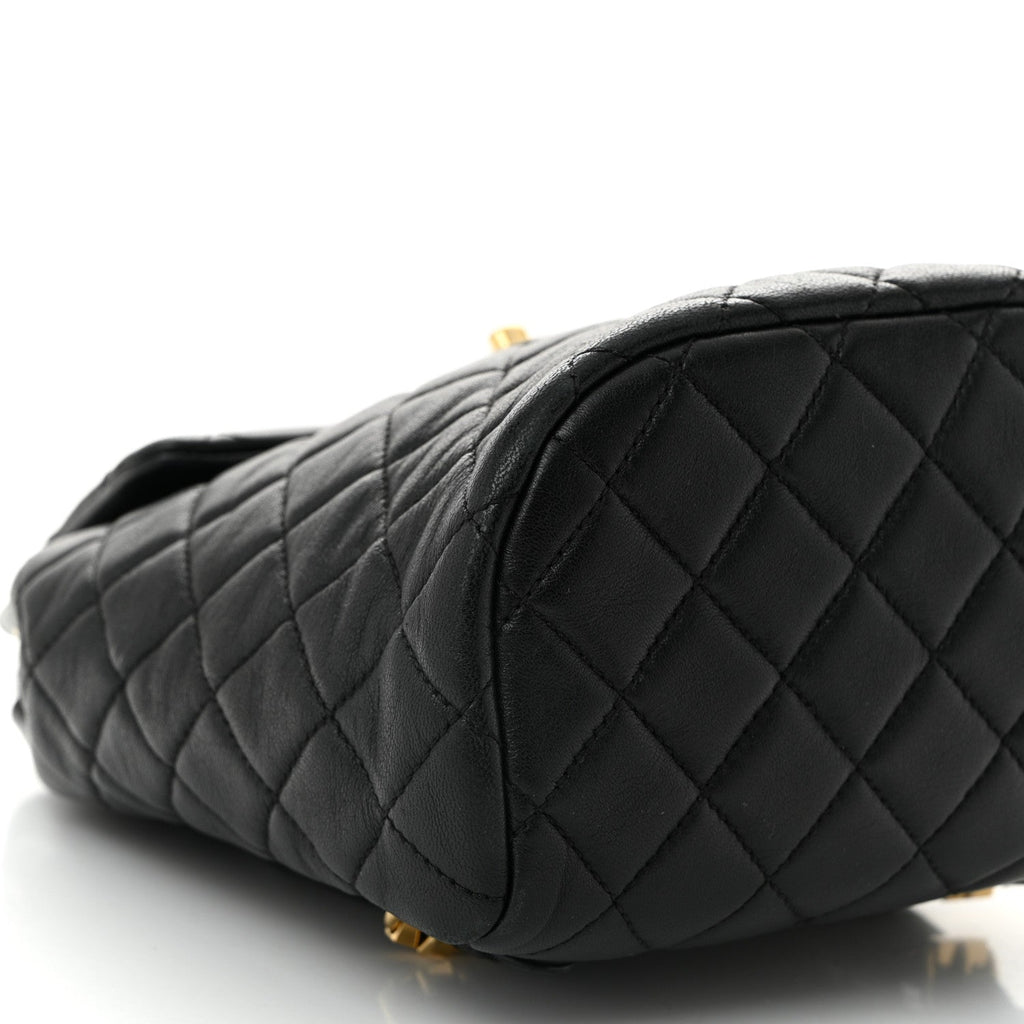 Chanel Lambskin Quilted Mini Urban Spirit Backpack Black
