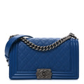 Chanel Caviar Quilted Medium Boy Flap Dark Blue