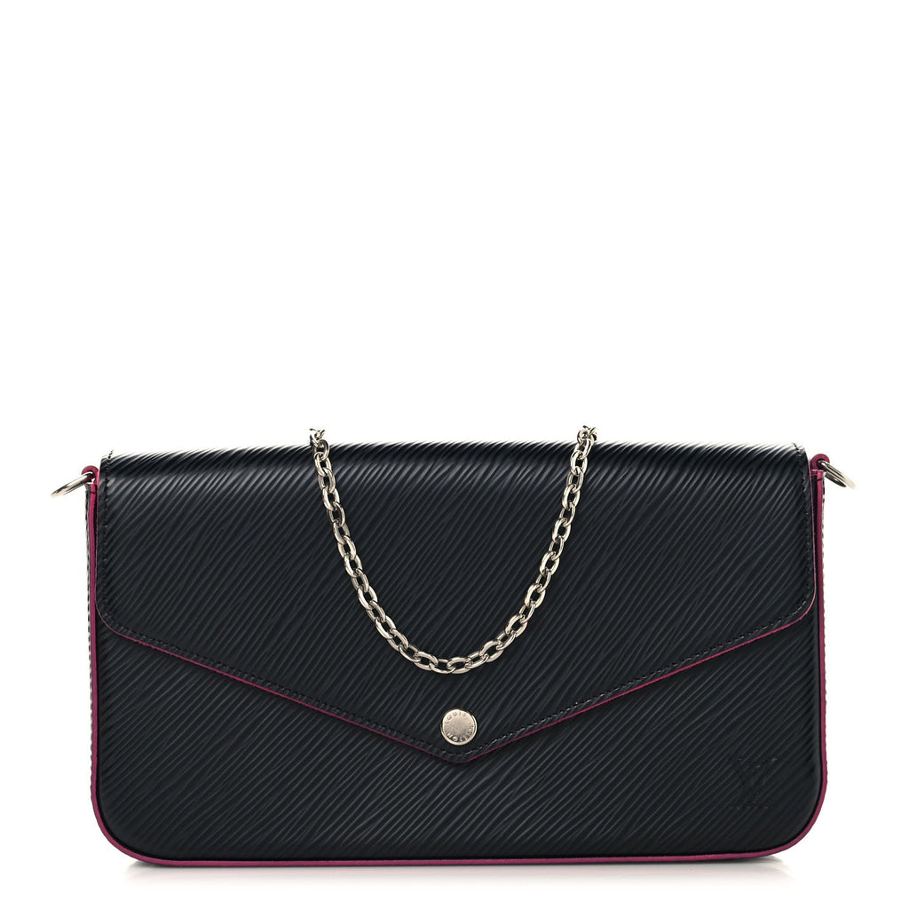 Louis Vuitton Epi Pochette Felicie Black Hot Pink
