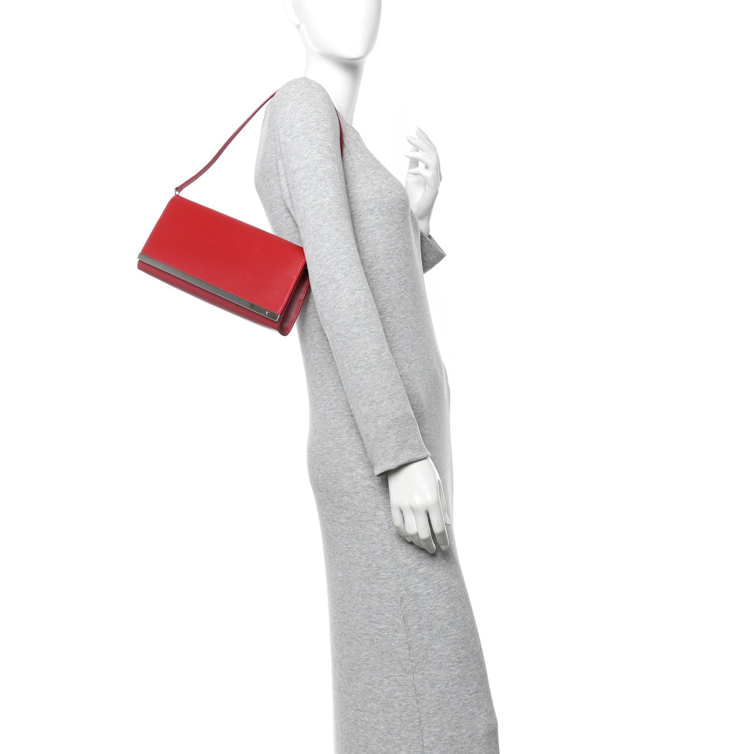 Louis Vuitton Epi Sevigne Clutch Red