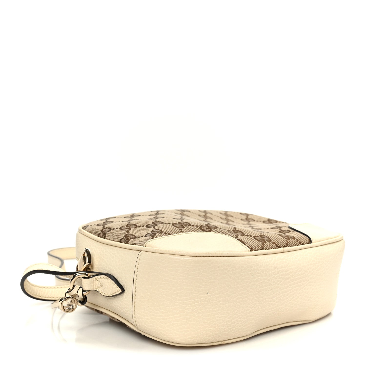 Gucci Monogram Dollar Calfskin Mini Bree Messenger Bag Beige Ebony Avoire