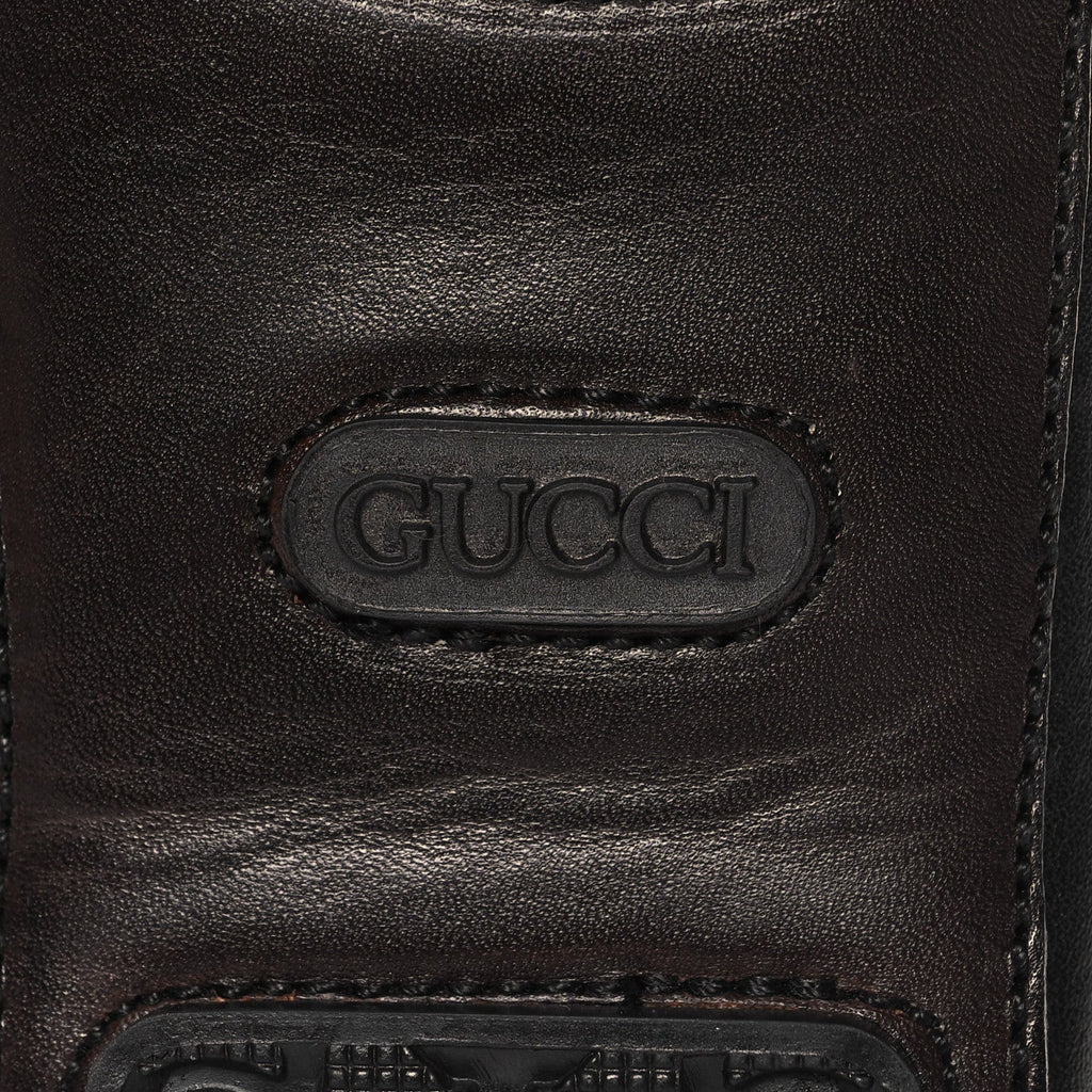 Gucci Calfskin Mens Horsebit Loafers 10 Brown