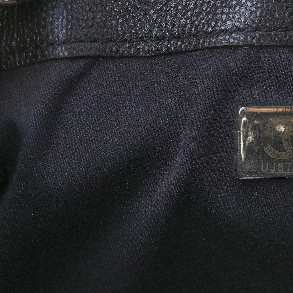 Chanel Metallic Caviar Quilted Mini Chanel 25 Handbag Dark Blue