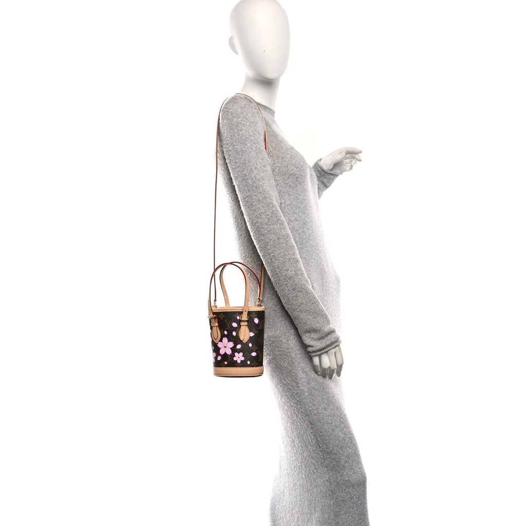 Louis Vuitton LV X TM Monogram Cherry Blossom Nano Bucket Sakura Brown