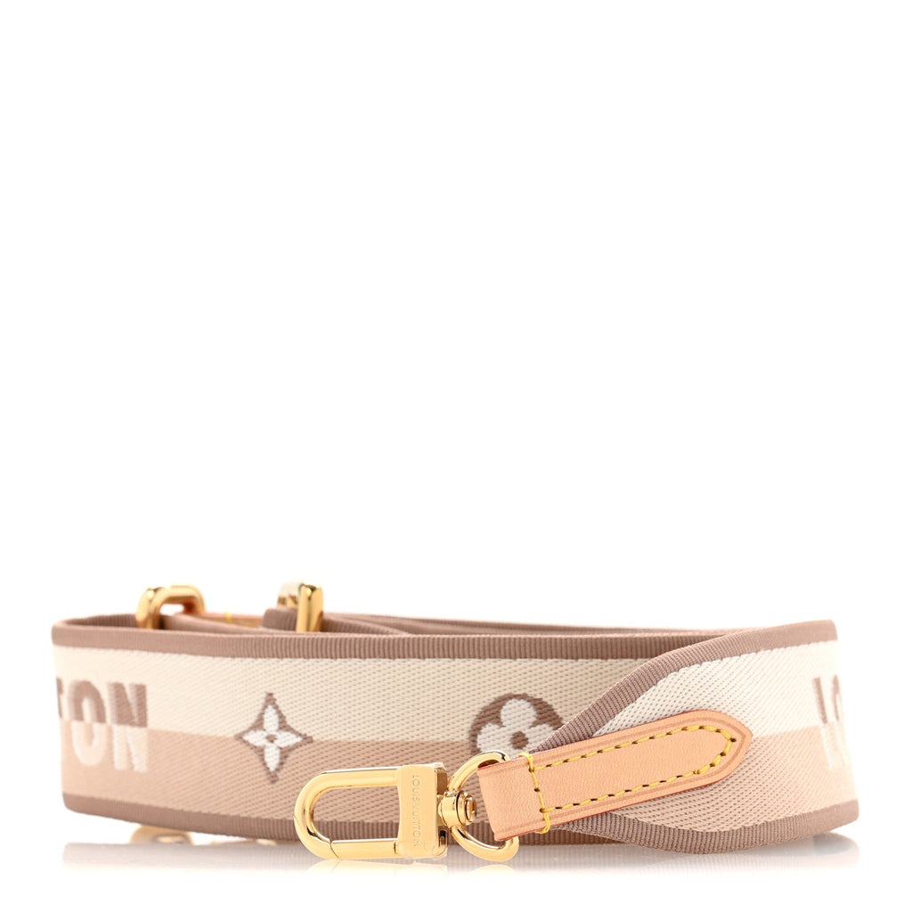 Louis Vuitton Jacquard Speedy Bandouliere 20 Shoulder Strap Beige