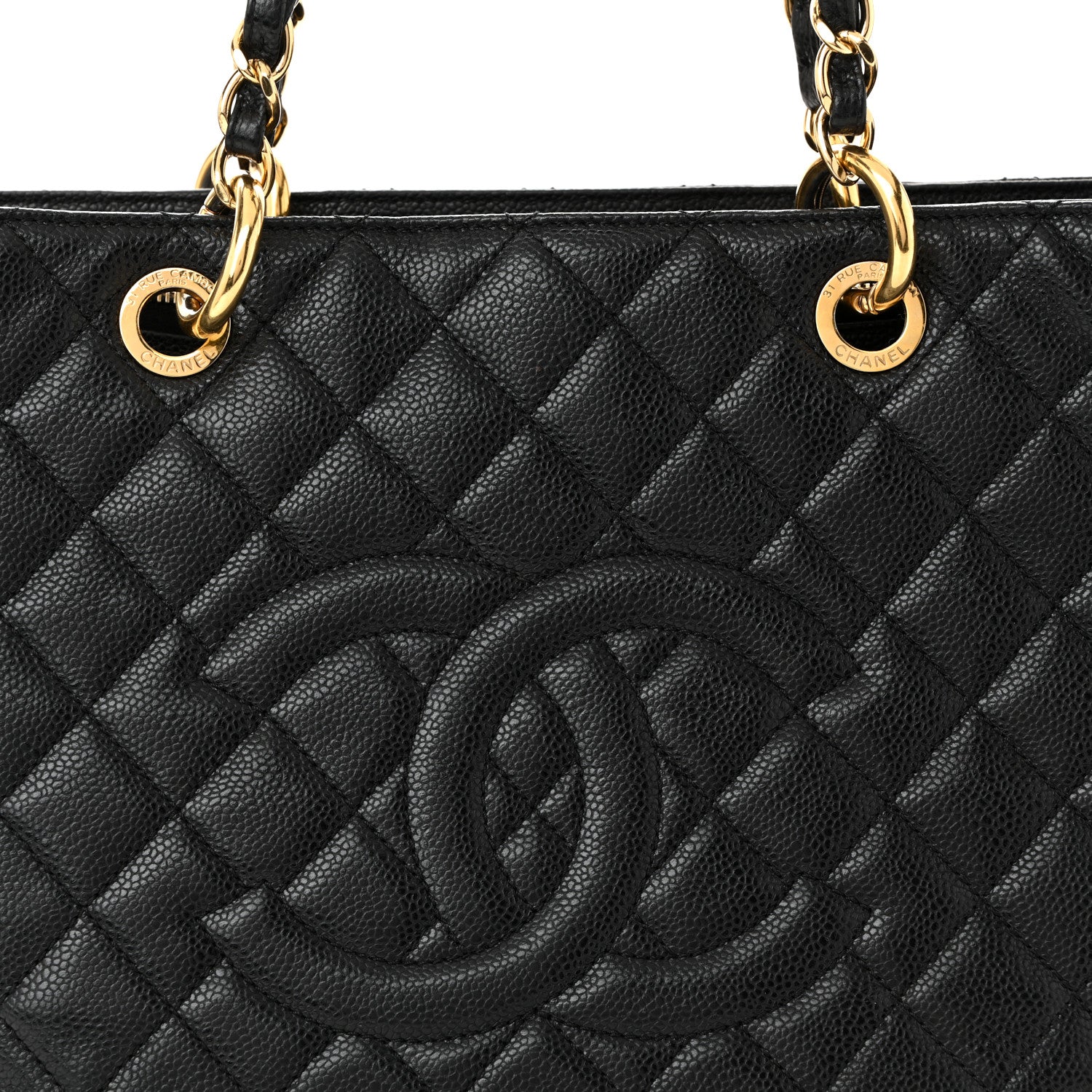 Chanel Caviar Quilted Grand Shopping Tote GST Black