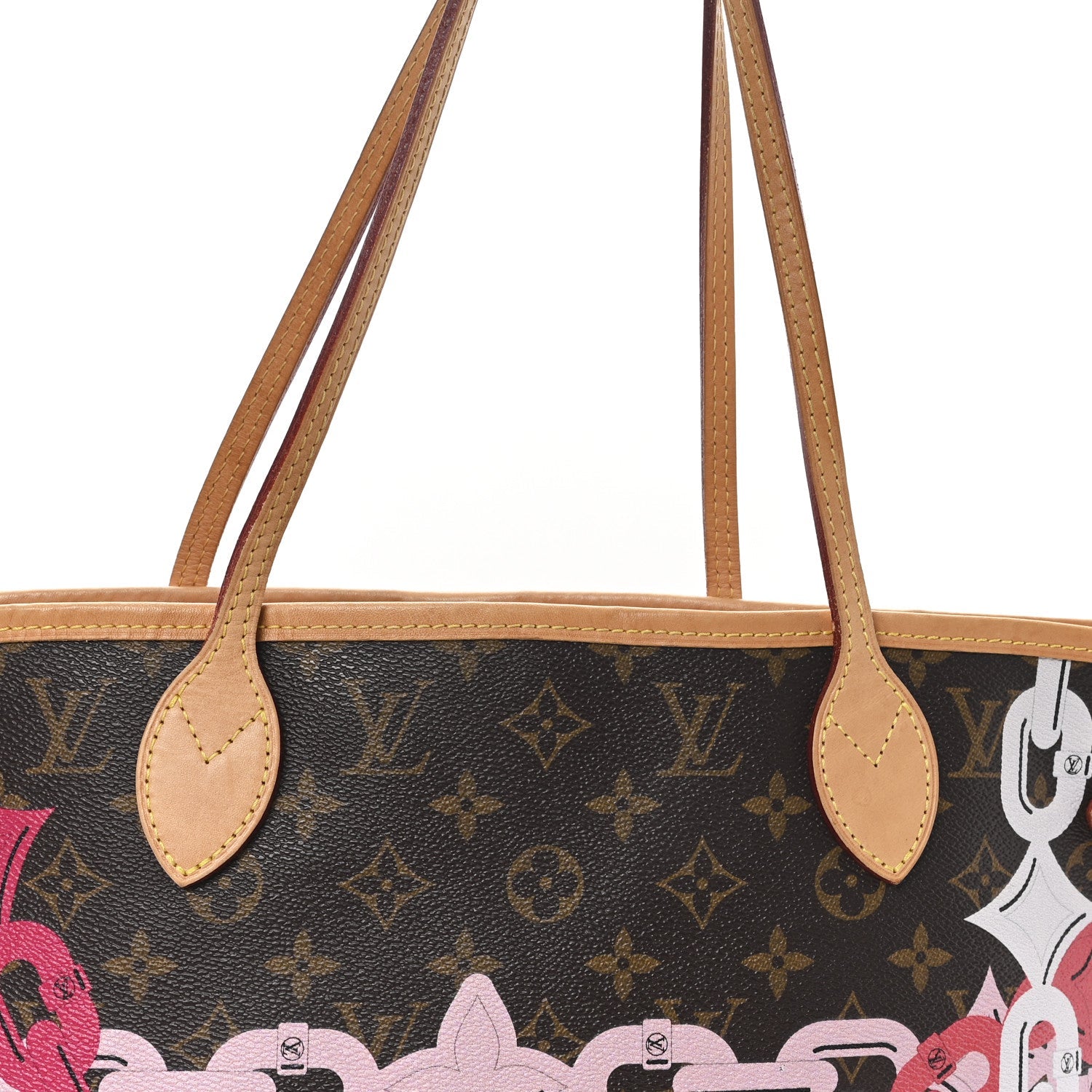 Louis Vuitton Monogram Bay Neverfull MM Rose Ballerine Poppy