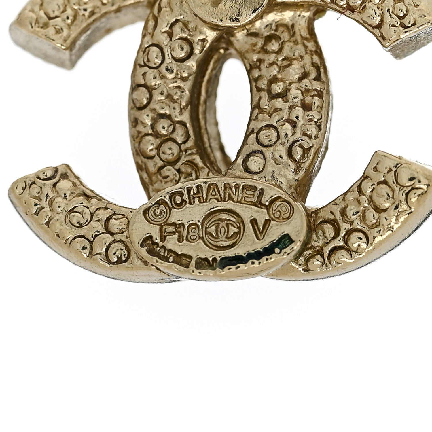 Crystal CC Earrings Gold