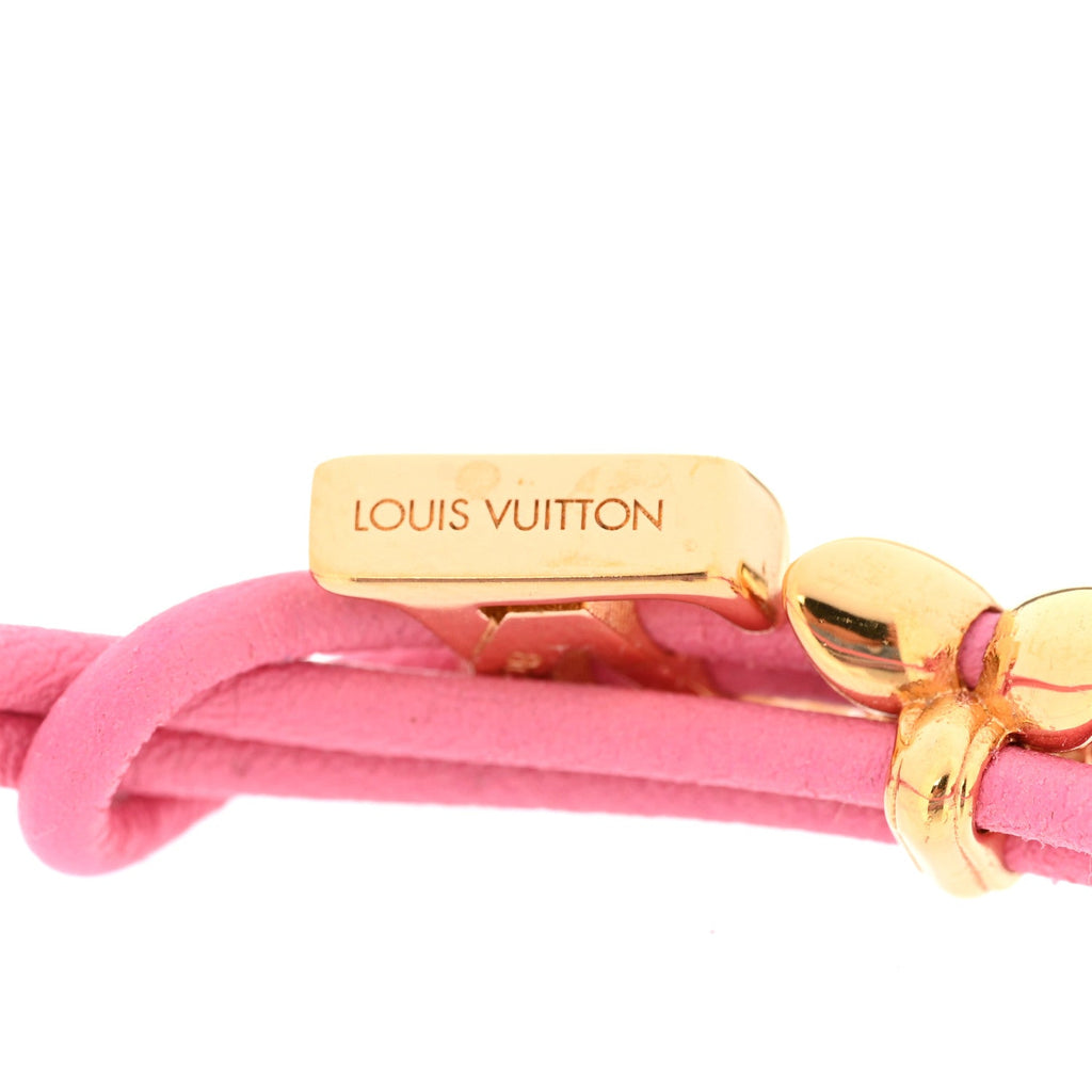 Louis Vuitton Calfskin Bloom Bracelet Pink