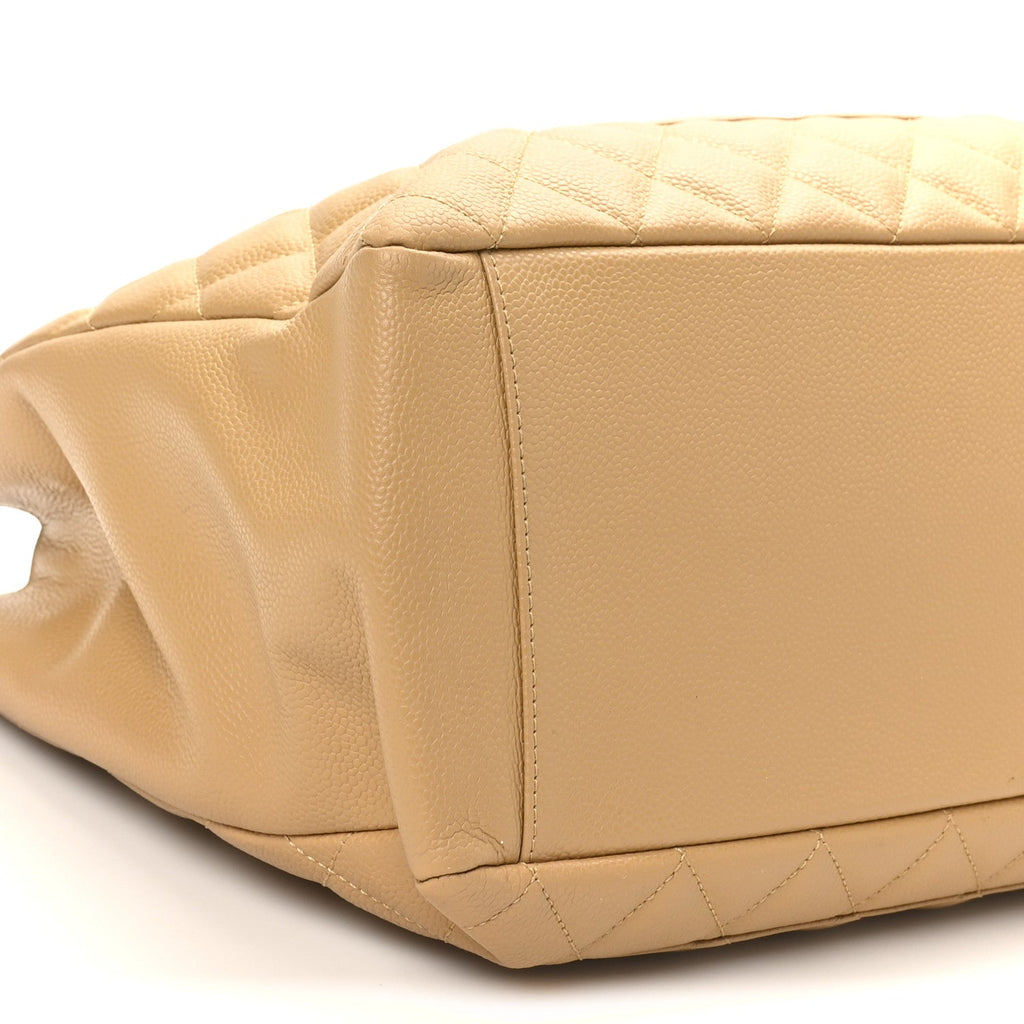 Chanel Caviar Quilted Grand Shopping Tote GST Beige