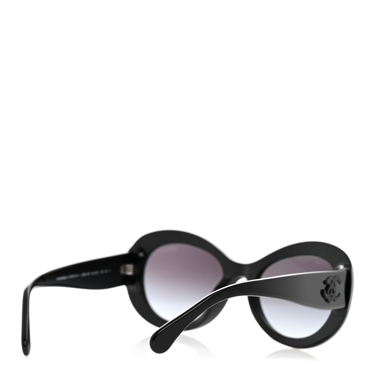 Acetate Polarized Oval CC Sunglasses 5469-B-A Black