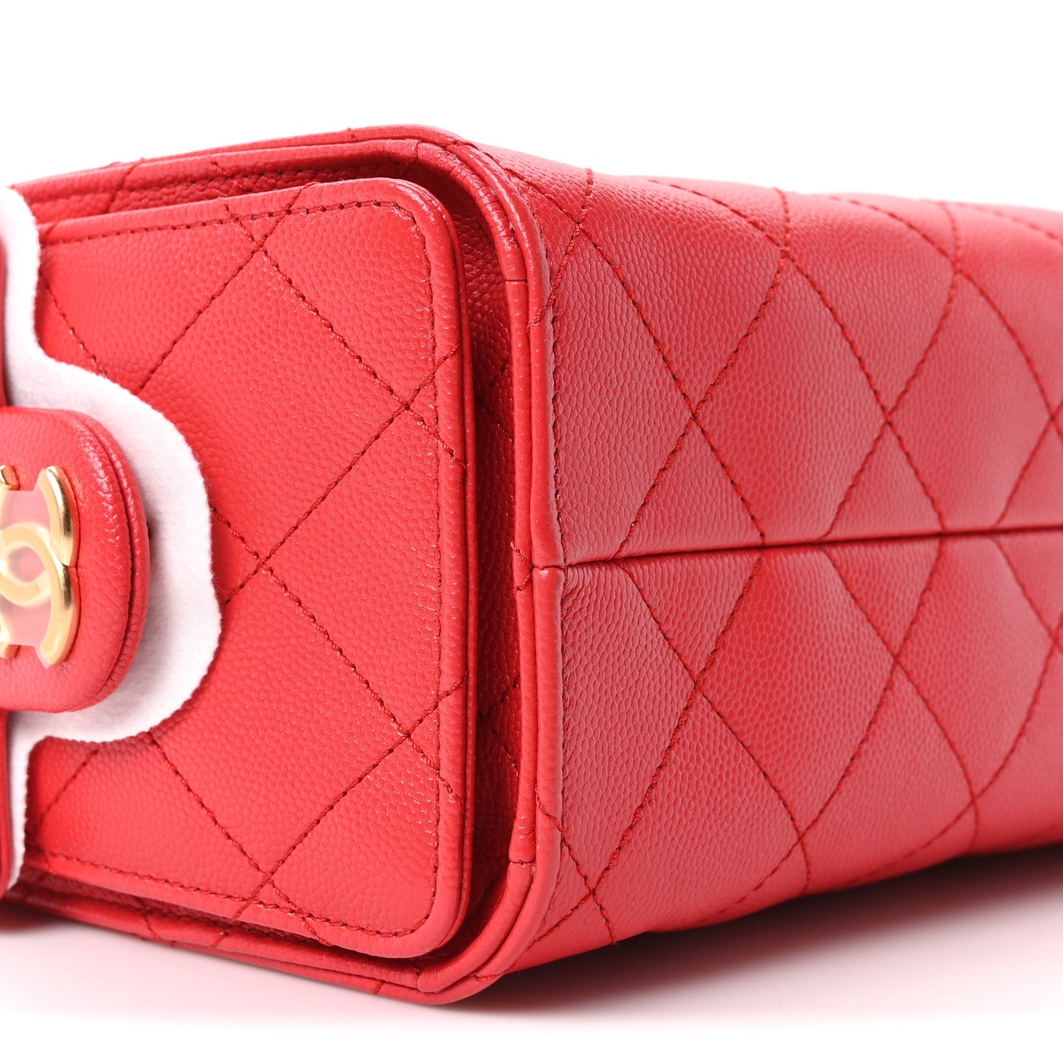 Chanel Caviar Quilted Mini Chanel 25 Handbag Dark Red