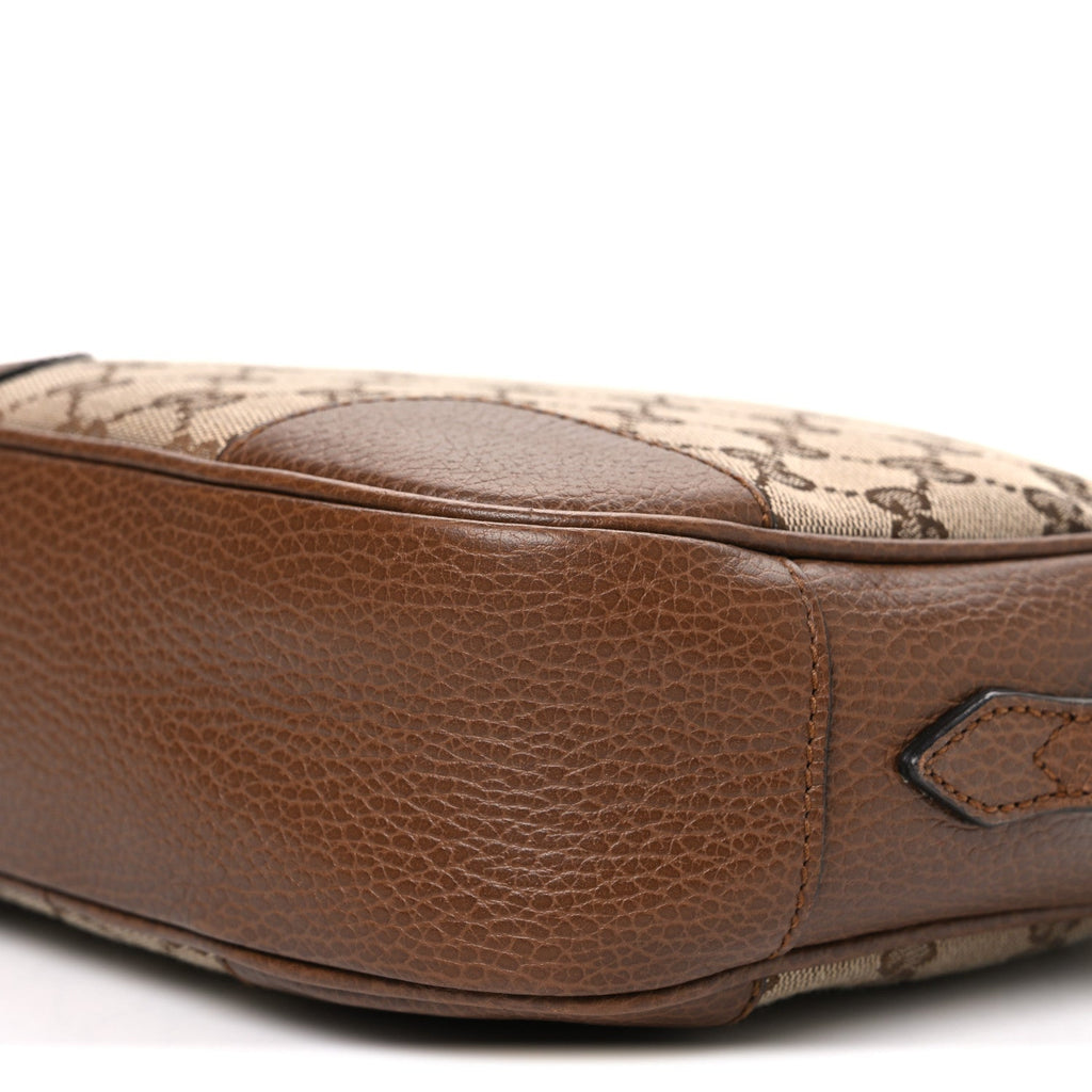 Gucci Monogram Mini Bree Messenger Bag Beige Tabacco