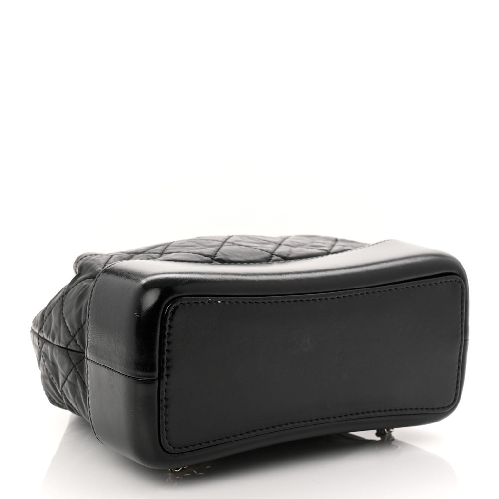 Chanel Aged Calfskin Quilted Small Gabrielle Backpack Black