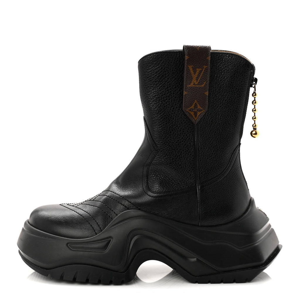 Louis Vuitton Monogram LV Archlight 2.0 Platform Ankle Boots 39 Black