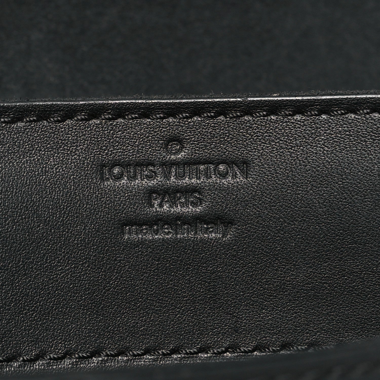 Louis Vuitton Calfskin Airy V Embossed Pochette Chain Louise GM  Black