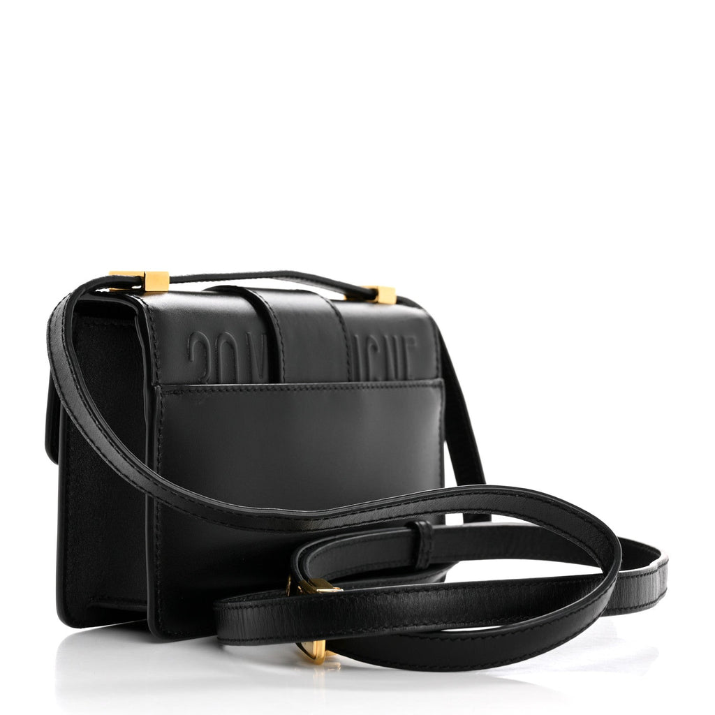 Christian Dior Smooth Calfskin Micro 30 Montaigne Flap Bag Black