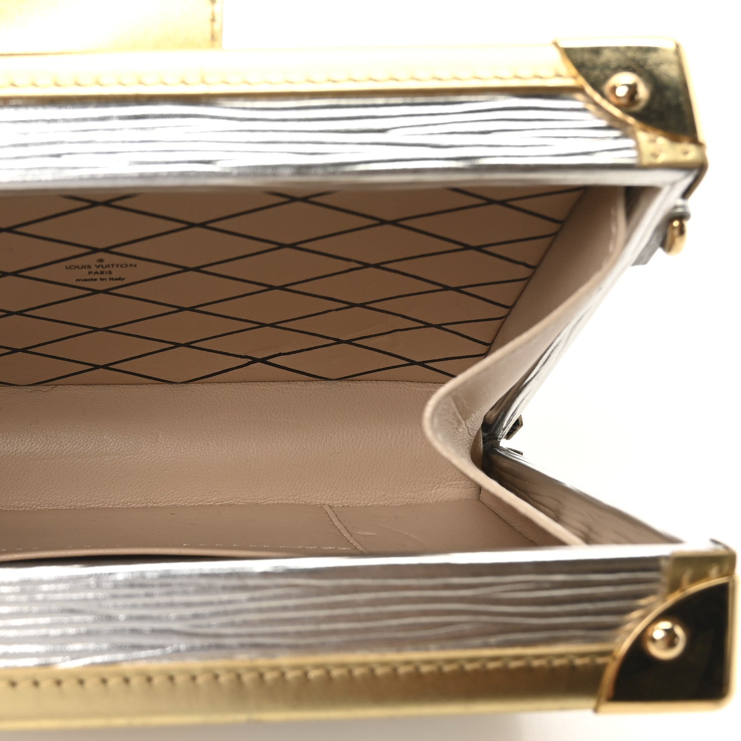 Louis Vuitton Metallic Epi Petite Malle Silver