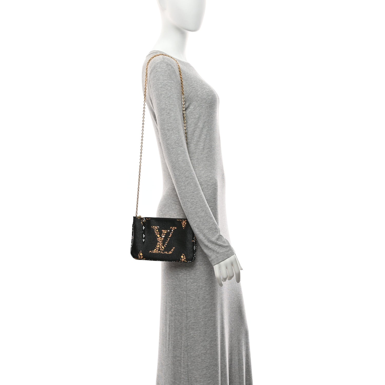 Louis Vuitton Monogram Giant Jungle Pochette Double Zip Black