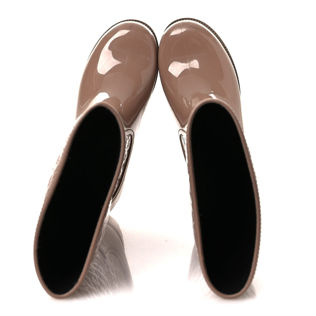 Louis Vuitton Rubber Embossed Monogram Splash Rain Boots 36 Rose Florentin