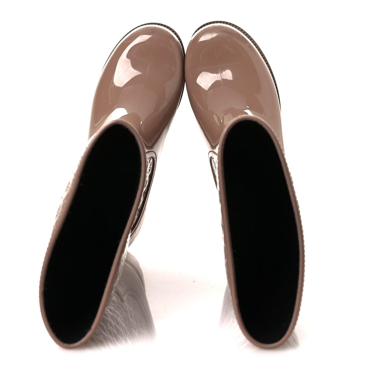 Louis Vuitton Rubber Embossed Monogram Splash Rain Boots 36 Rose Florentin