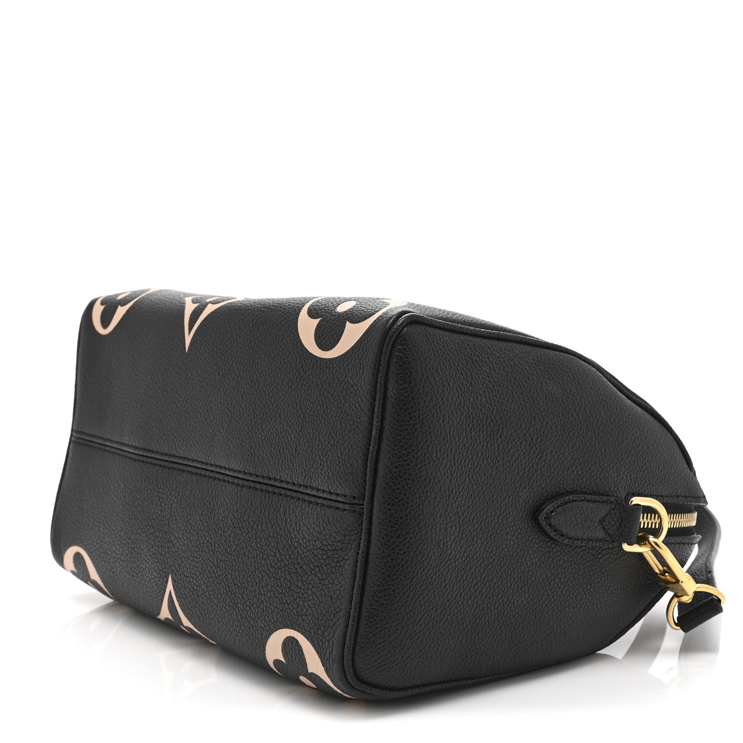 Louis Vuitton Empreinte Monogram Giant Speedy Bandouliere 25 Black Beige
