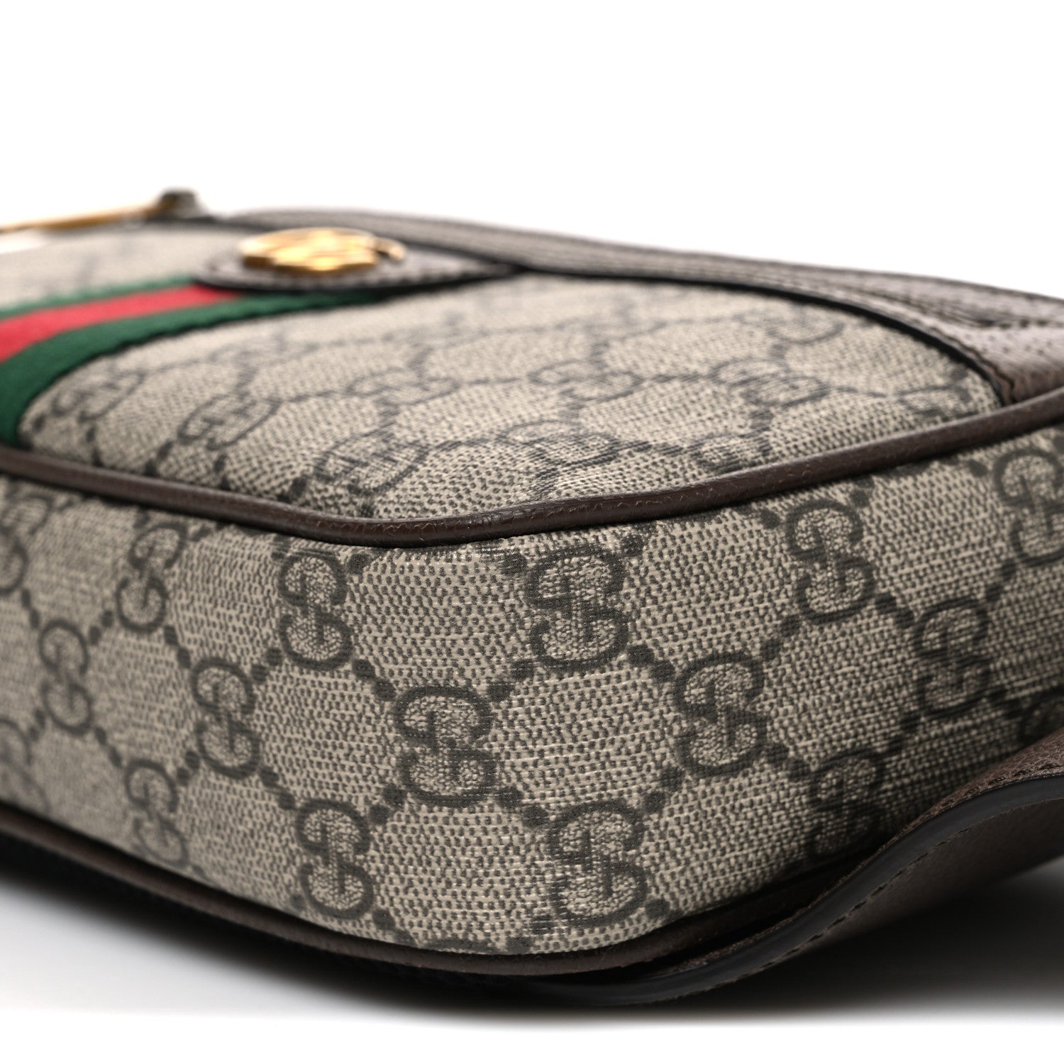 Gucci Soft GG Supreme Monogram Medium Ophidia Belt Bag Dark Brown