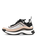 Chanel Suede Calfskin Mixed Fibers CC Sneakers 39 Pink Grey