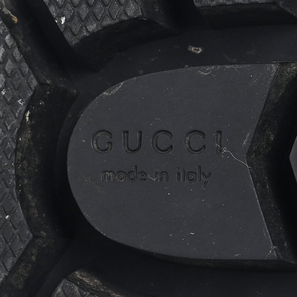 Gucci Nappa Frances GG Matelasse Platform Combat Boots 39 Black