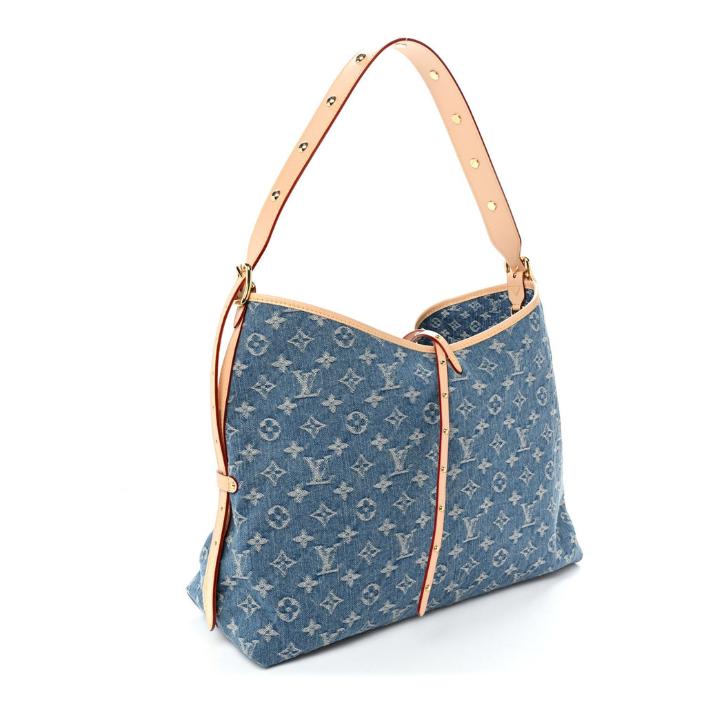 Louis Vuitton Monogram Denim CarryAll MM Blue